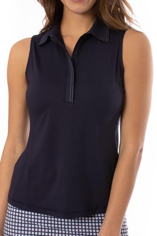 Golftini Sleeveless Fabulous Polo - Navy