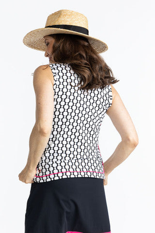 KINONA Sleeveless Golf Top - Bogey Round- Spiral Floral