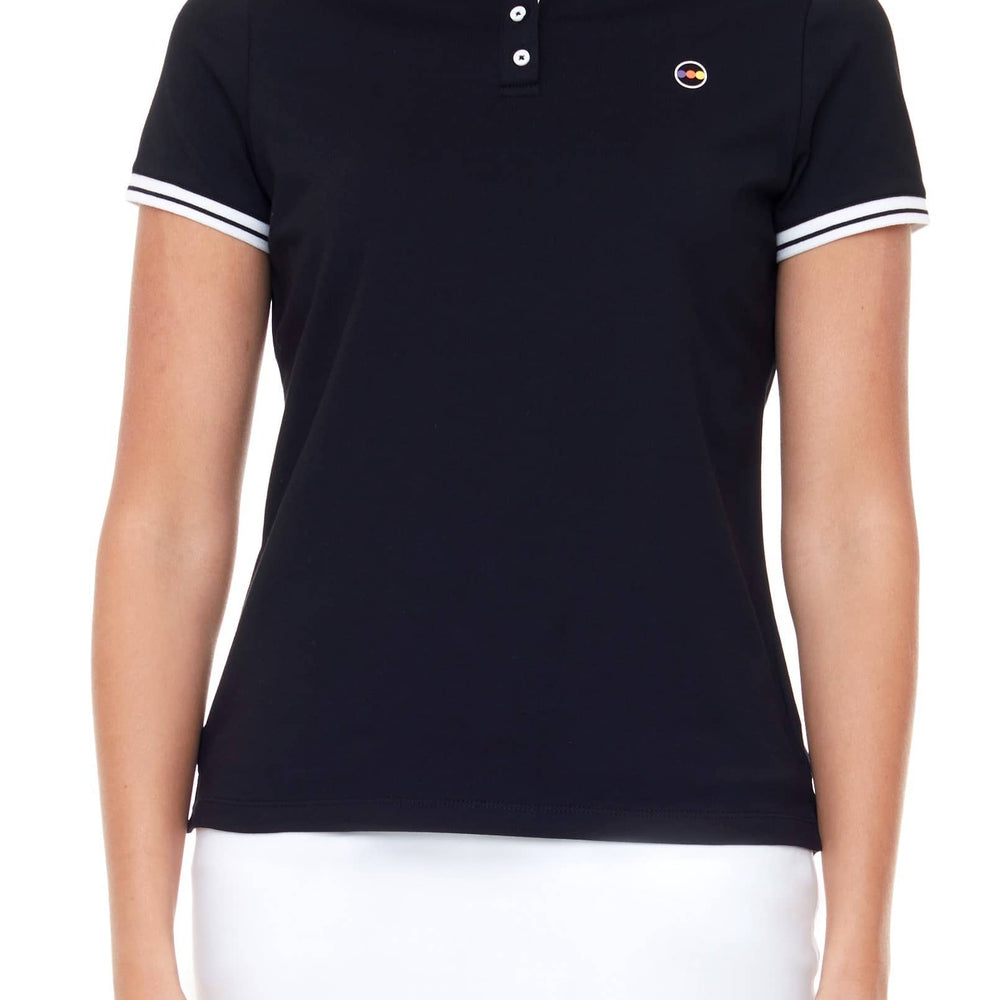 Swing Control Pique Short Sleeve Polo Shirt - BLACK