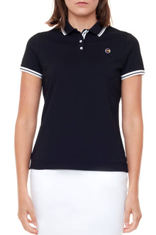  Swing Control Pique Short Sleeve Polo Shirt - BLACK