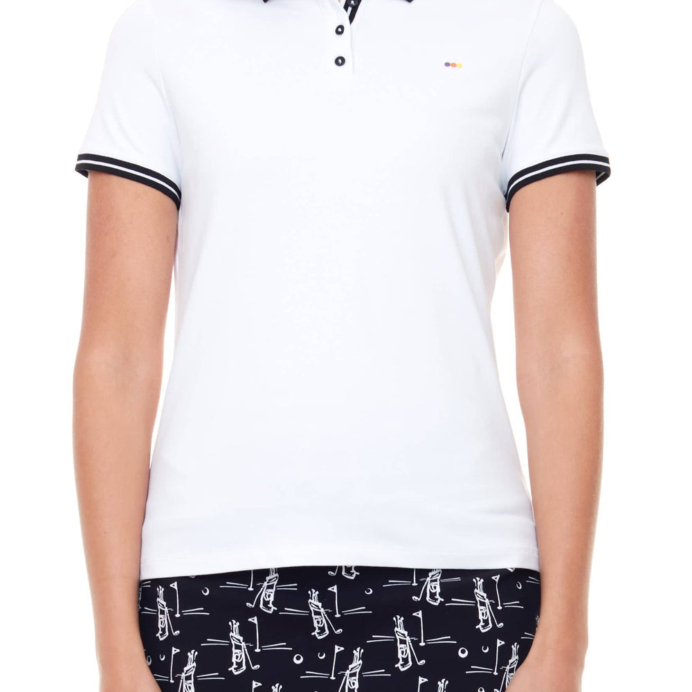 Swing Control Pique Short Sleeve Polo Shirt - White