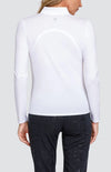 Tail Activewear AMELIA Zip Mock 3/4  Sleeve - Chalk White