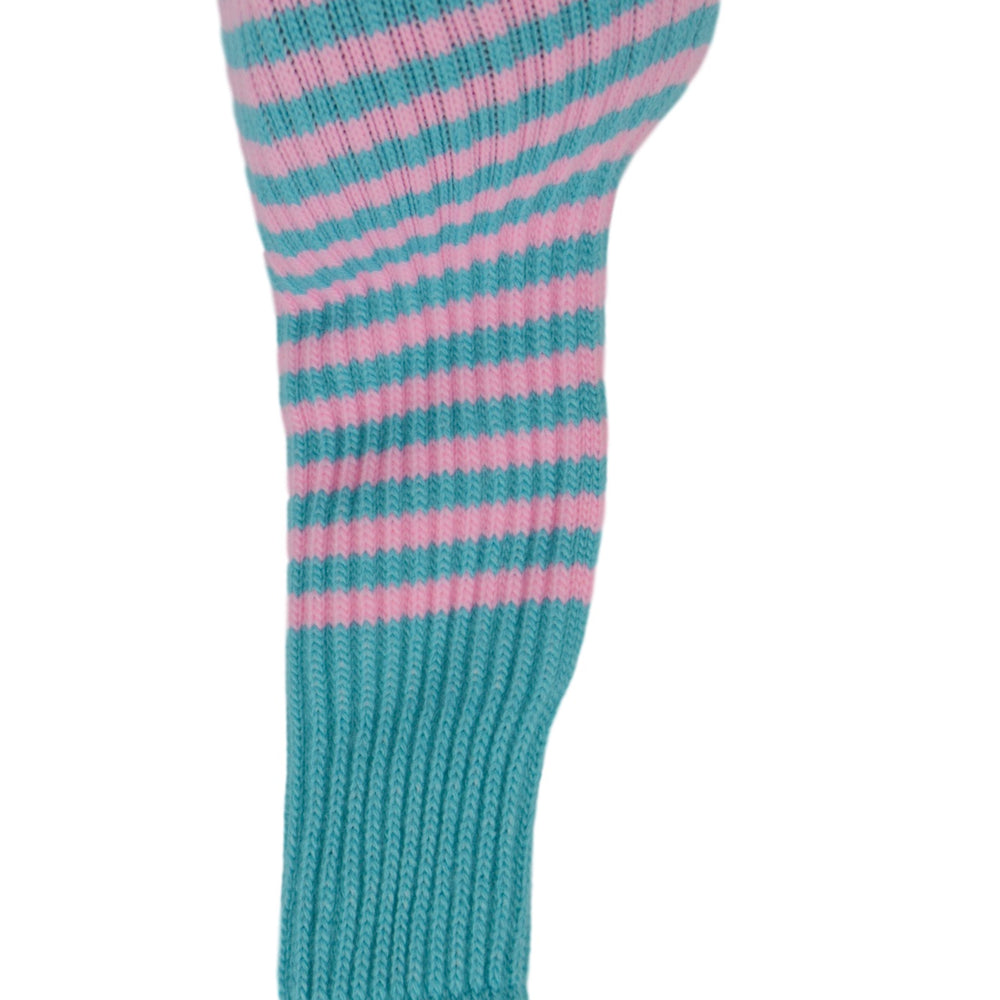 Aqua and Light Rose Pink Club Sock Golf Headcover