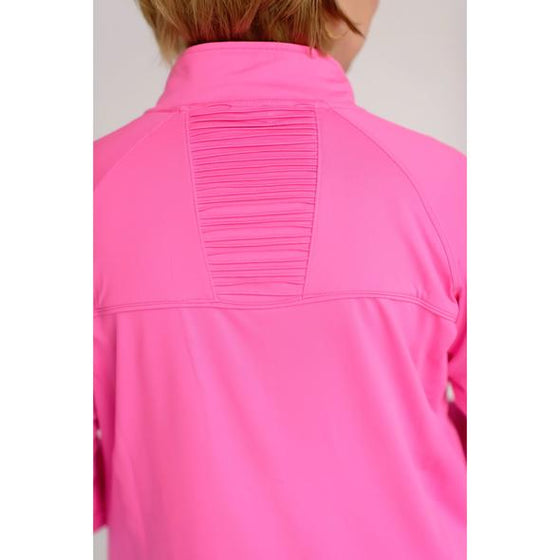 Birdies and Bows Front Nine Full Zip Jacket  - Hot Pink