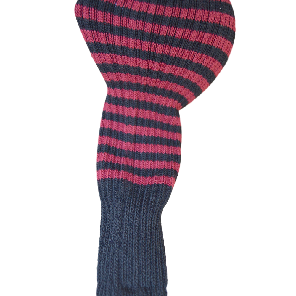 Black and Burgundy Club Sock Golf Headcover