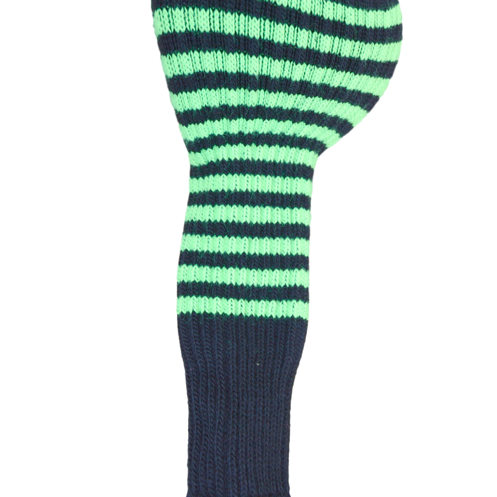 Black and Lime Green Club Sock Golf Headcover