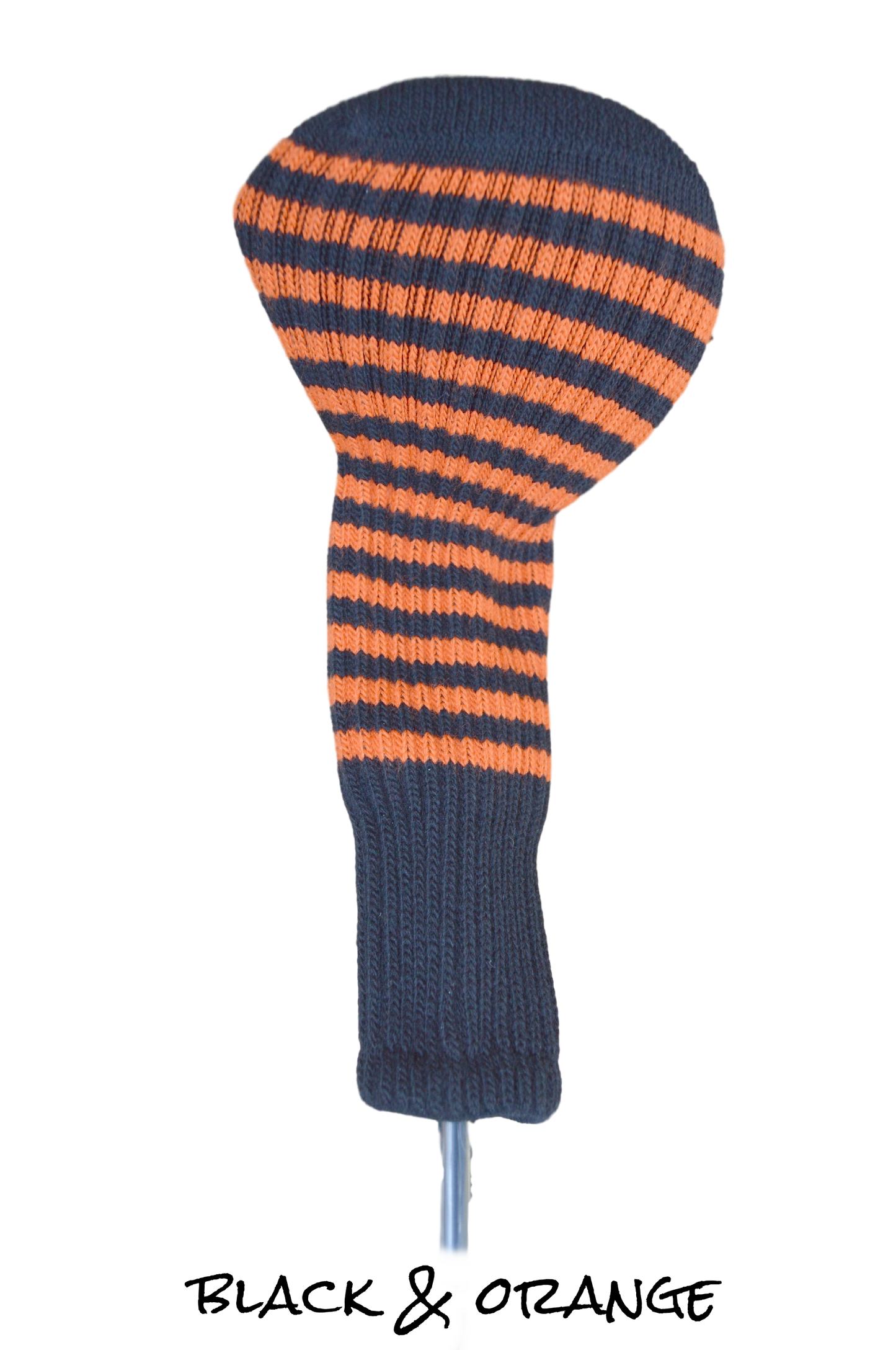 Black and Orange Club Sock Golf Headcover