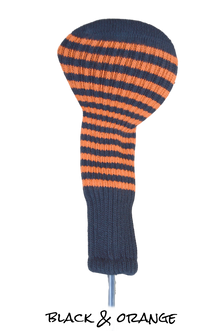 Black and Orange Club Sock Golf Headcover
