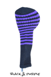 Black and Purple Club Sock Golf Headcover