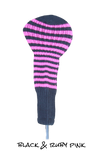 Black and Ruby Pink Club Sock Golf Headcover