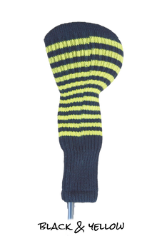  Black and Yellow Club Sock Golf Headcover