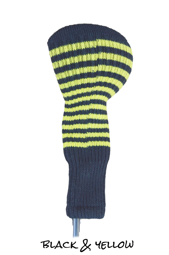 Black and Yellow Club Sock Golf Headcover