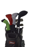 Black and Aqua Club Sock Golf Headcover
