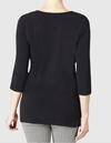 Lisette L Sport 28" Emma 3/4 Sleeve Shirt - Black (LS171308)