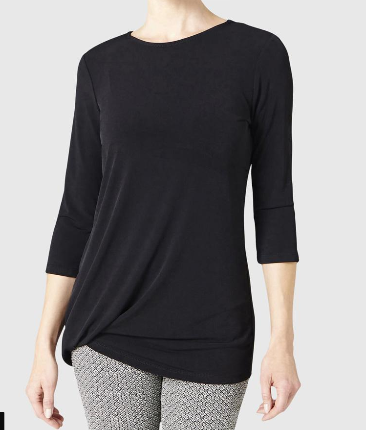 
                      
                        Lisette L Sport 28" Emma 3/4 Sleeve Shirt - Black (LS171308)
                      
                    