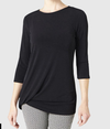 Lisette L Sport 28" Emma 3/4 Sleeve Shirt - Black (LS171308)