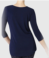 Lisette L Sport 28" Emma 3/4 Sleeve Shirt - Marine Blue (LS171308)