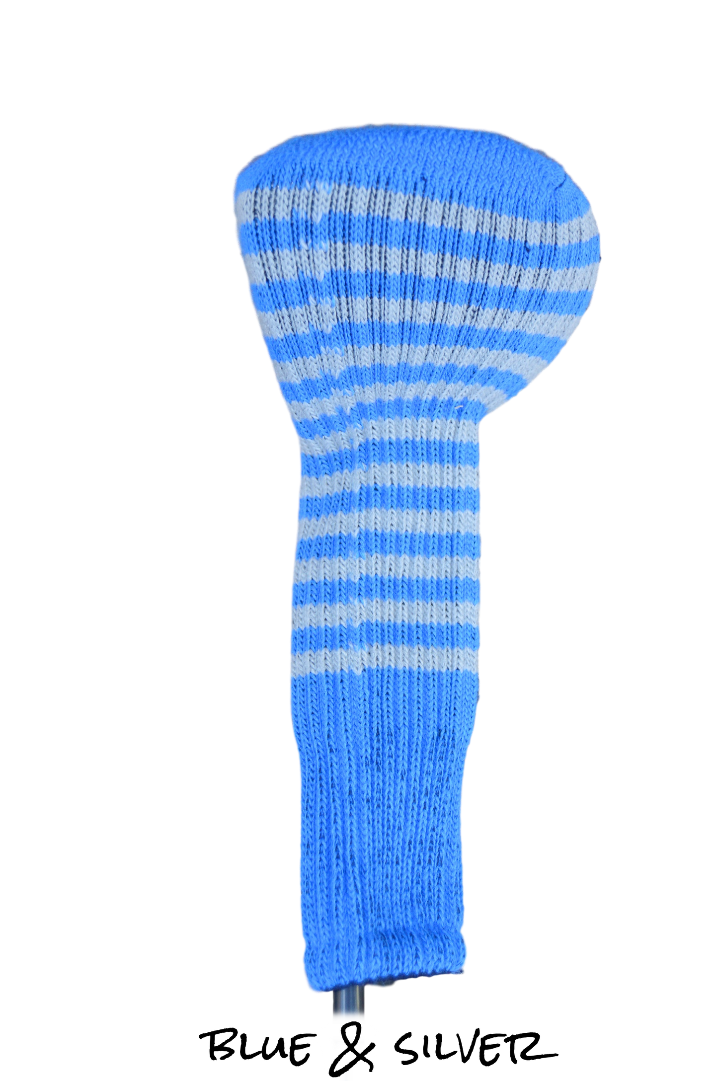 Blue and Silver Club Sock Golf Headcover