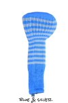 Blue and Silver Club Sock Golf Headcover