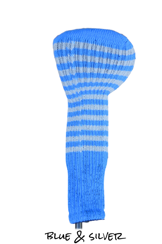 Blue and Silver Club Sock Golf Headcover