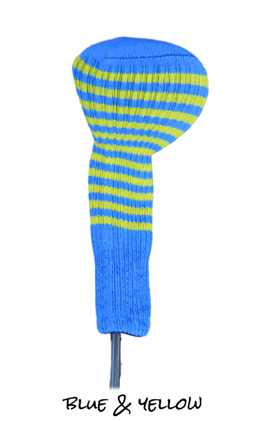 Blue and Yellow Club Sock Golf Headcover