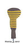 Brown and Yellow Club Sock Golf Headcover | Peanuts and Golf