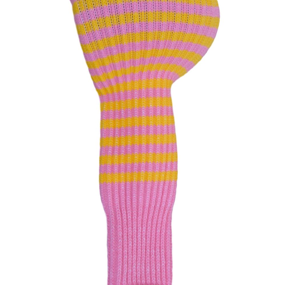Bubblegum Pink and Gold Club Sock Golf Headcover
