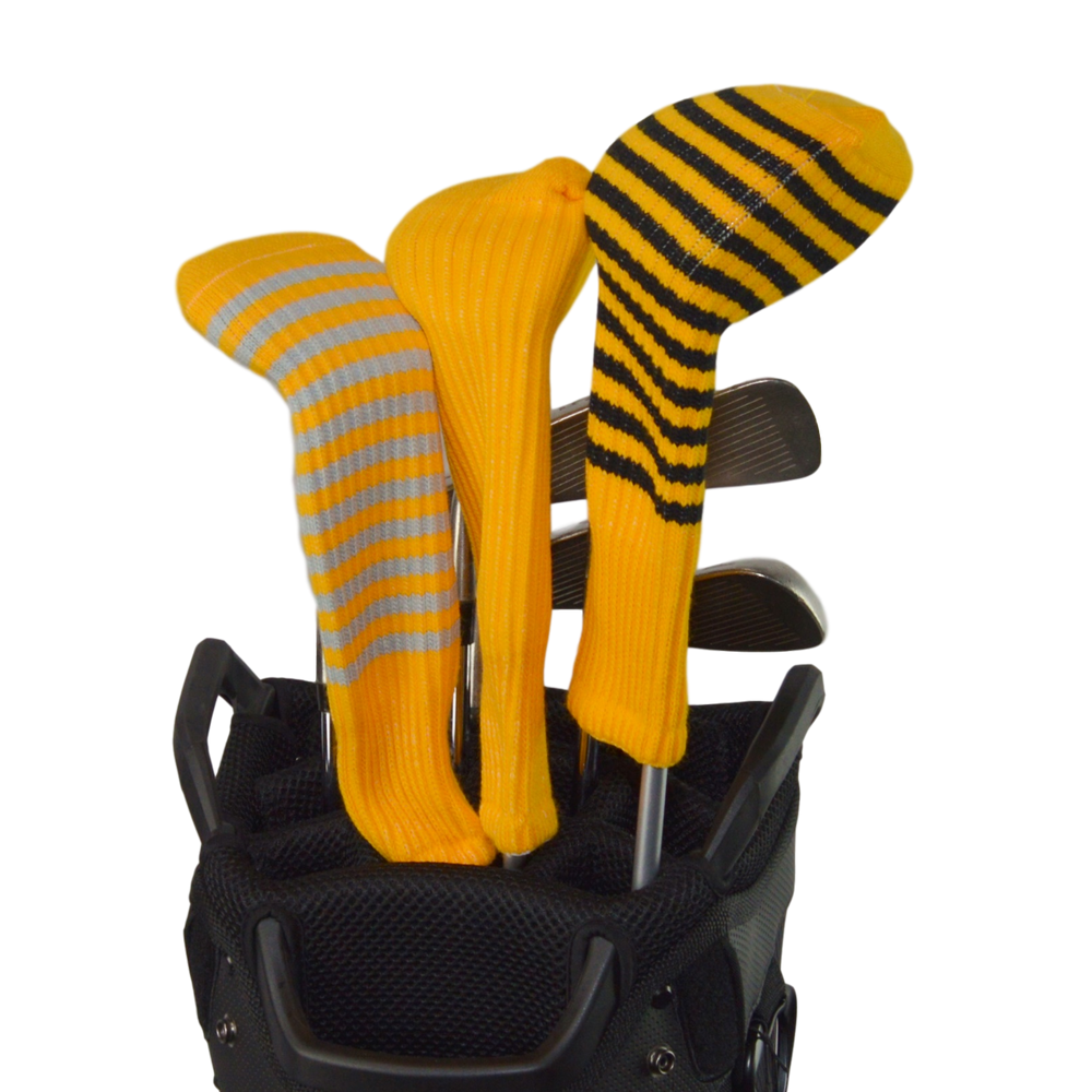 Gold Club Sock Golf Headcover
