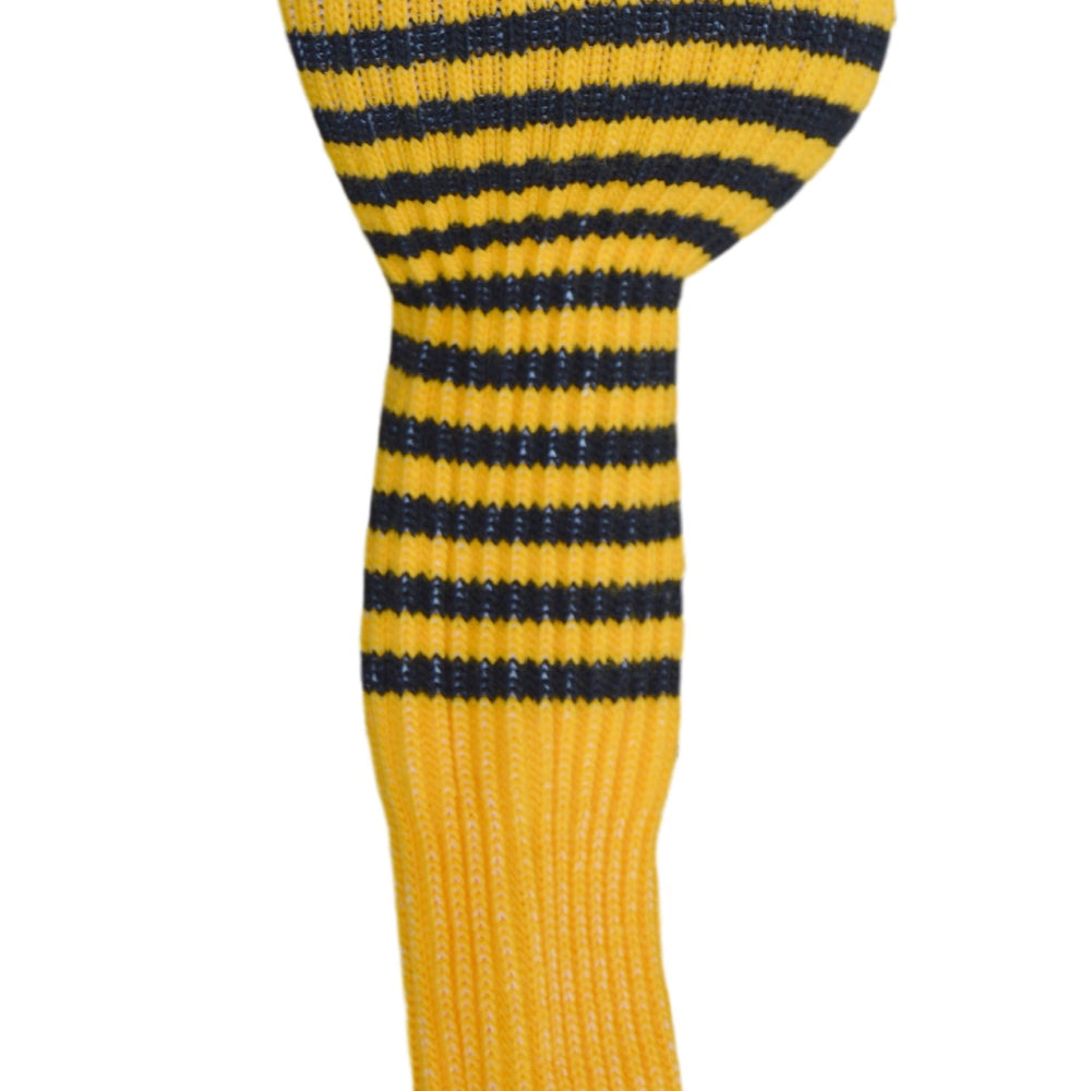 Gold and Black Club Sock Golf Headcover