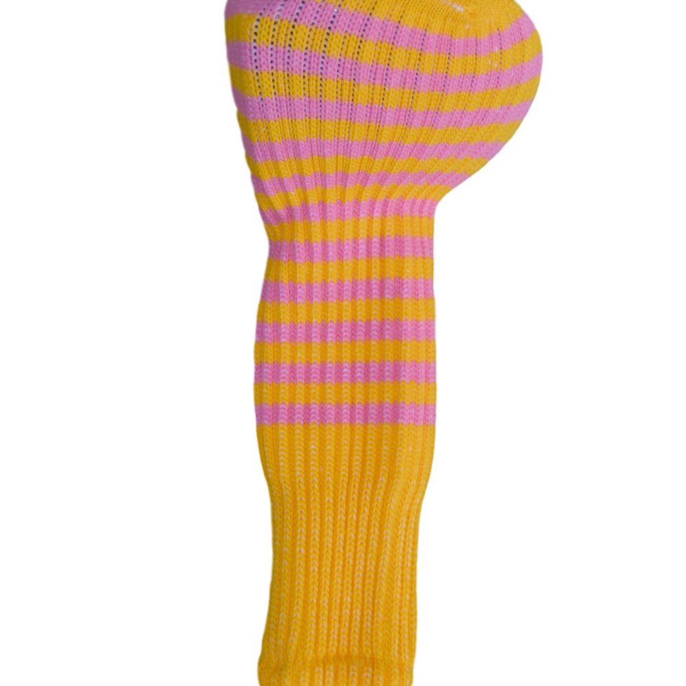 Gold and Bubblegum Pink Club Sock Golf Headcover