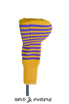 Gold and Purple Club Sock Golf Headcover | Peanuts and Golf