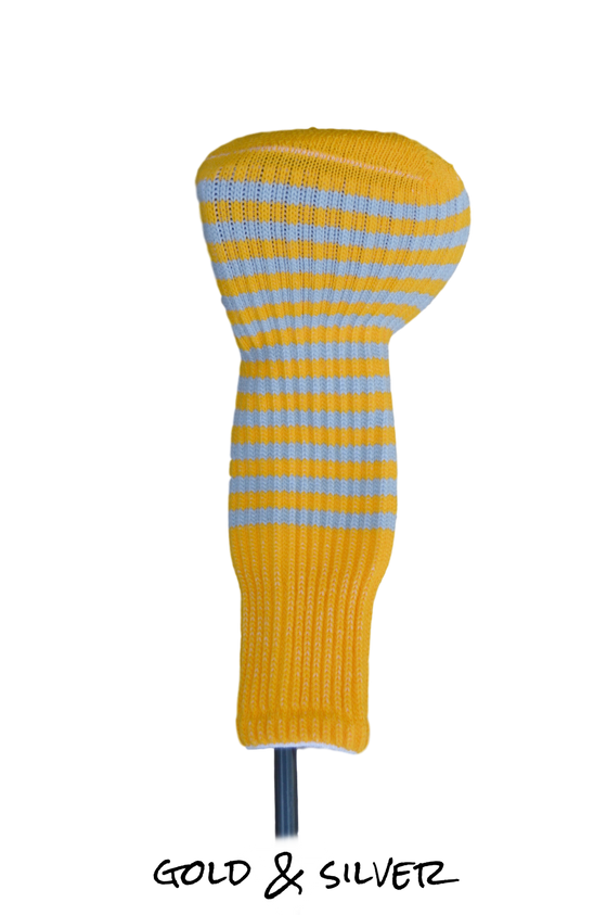 Gold and Silver Club Sock Golf Headcover | Peanuts and Golf