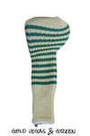 Gold Vegas and Green Club Sock Golf Headcover