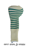 Old Gold and Green Club Sock Golf Headcover | Peanuts and Golf