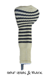 Old Gold and Black Club Sock Golf Headcover | Peanuts and Golf