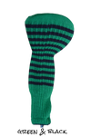 Green and Black Club Sock Golf Headcover | Peanuts and Golf