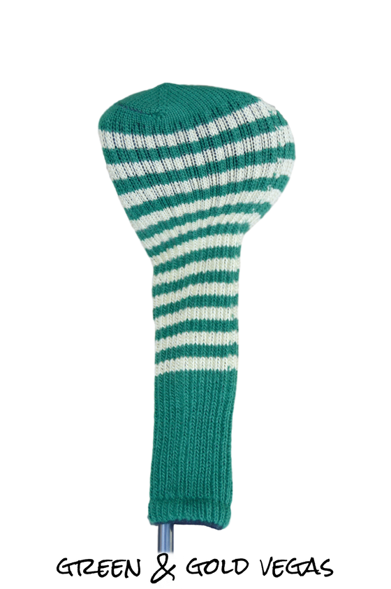 Green and Gold Club Sock Golf Headcover | Peanuts and Golf