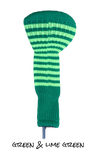 Green and Lime Green Club Sock Golf Headcover | Peanuts and Golf