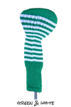 Green and White Club Sock Golf Headcover