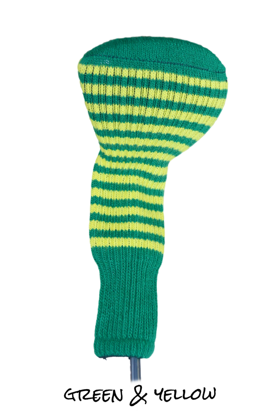 Green and Yellow Club Sock Golf Headcover | Peanuts and Golf