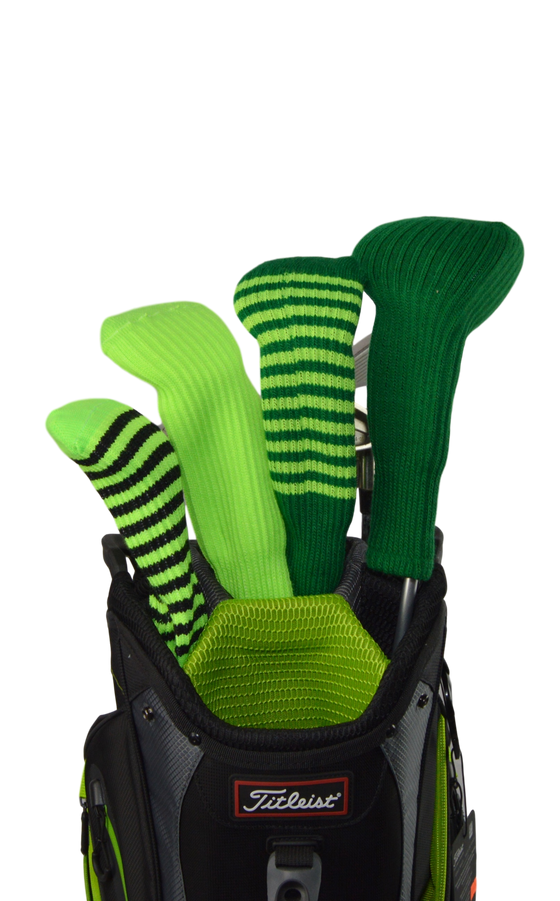 Green and Yellow Club Sock Golf Headcover