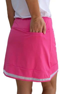 Golftini  Pull On Tech Skort   TOP GOLF  - Hot Pink /White