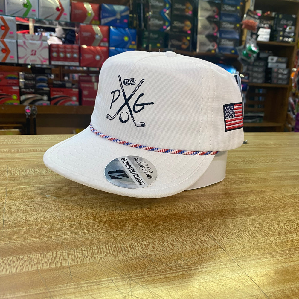 New Bridgestone/Peanuts & Golf Logo Flat Bill Hat (Snap-Back)