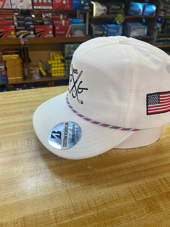 New Bridgestone/Peanuts & Golf Logo Flat Bill Hat (Snap-Back)