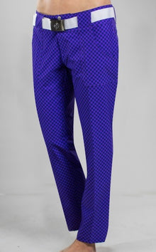  Jofit Malbec Belted Cropped Pant - Violet Gingham