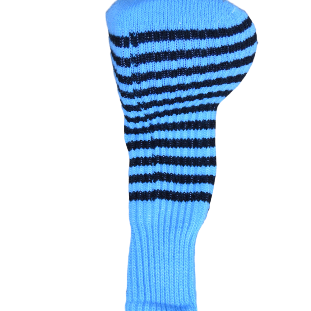 Light Blue and Black Club Sock Golf Headcover
