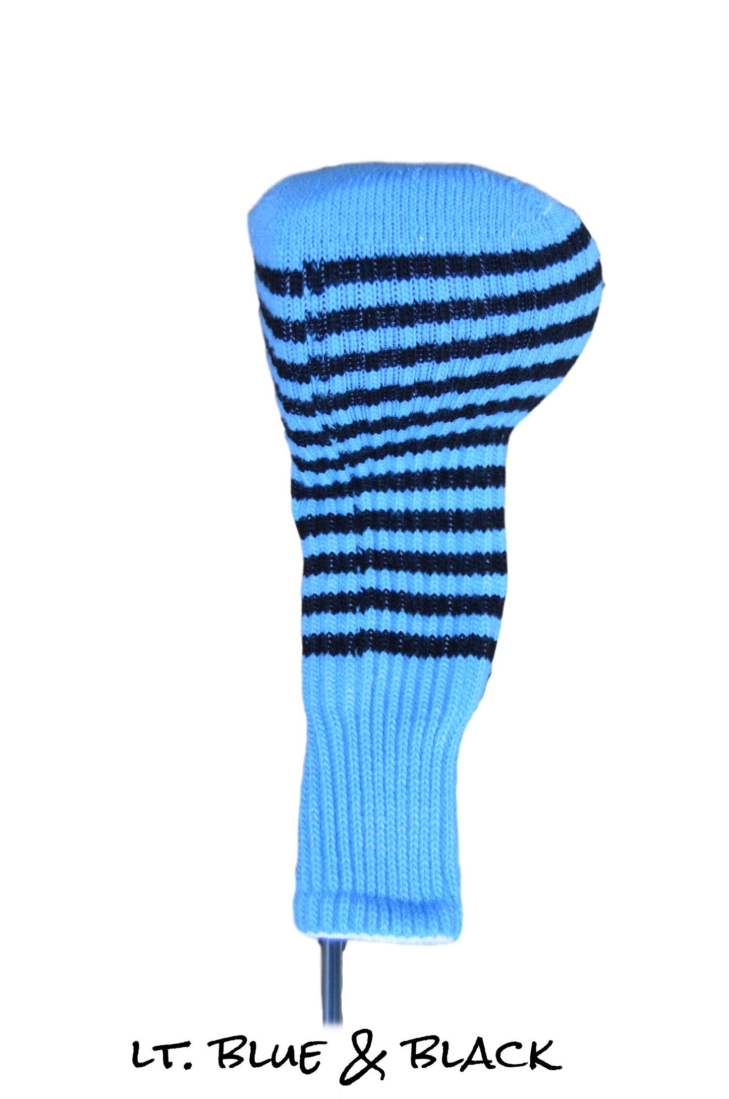 Light Blue and Black Club Sock Golf Headcover
