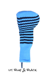 Light Blue and Black Club Sock Golf Headcover | Peanuts and Golf