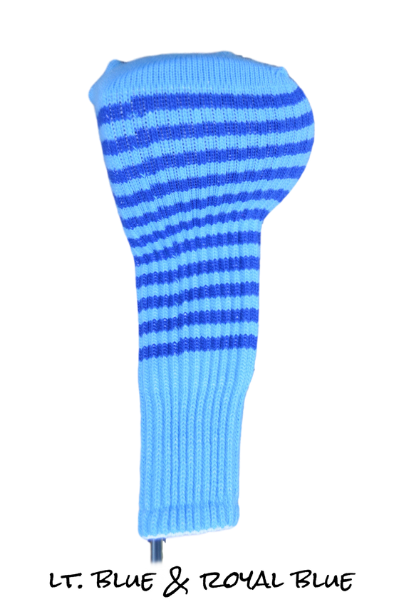 Light Blue and Royal Blue Club Sock Golf Headcover | Peanuts and Golf