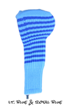 Light Blue and Royal Blue Club Sock Golf Headcover